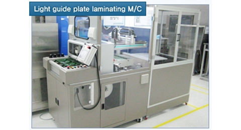 Light guide plate laminating M/C
